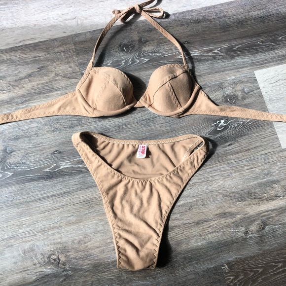 Other - Faux suede tan bikini from Italy